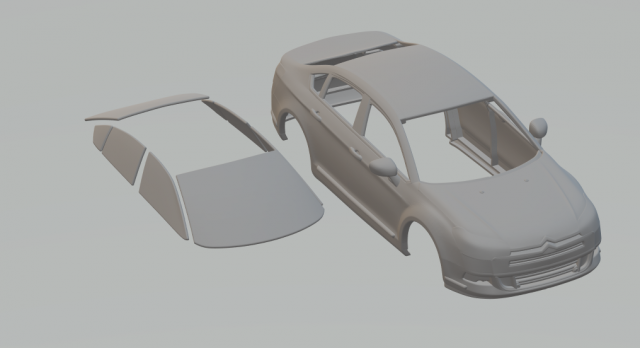 citroen c5 saloon 3Dプリントモデル .c4d .max .obj .3ds .fbx .stl .blend