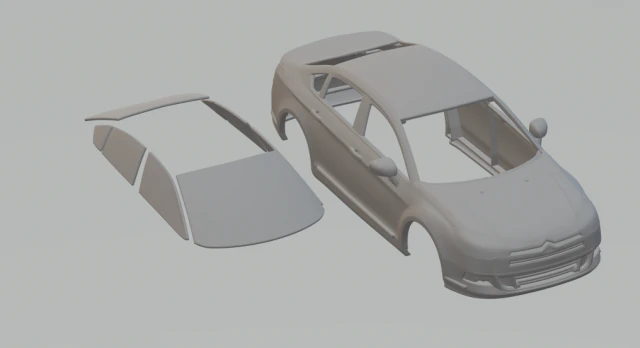 citroen c5 saloon 3D Print Model .c4d .max .obj .3ds .fbx .stl .blend