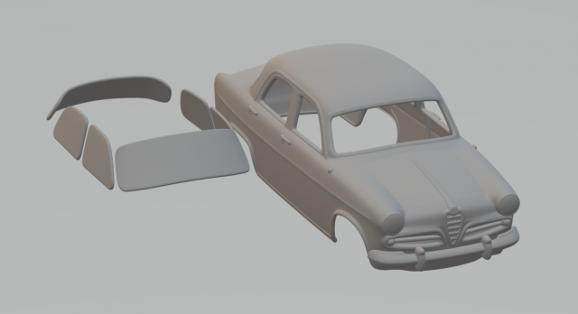 alfa romeo giulietta berlina 1955 3D Print Model .c4d .max .obj .3ds .fbx .stl .blend 