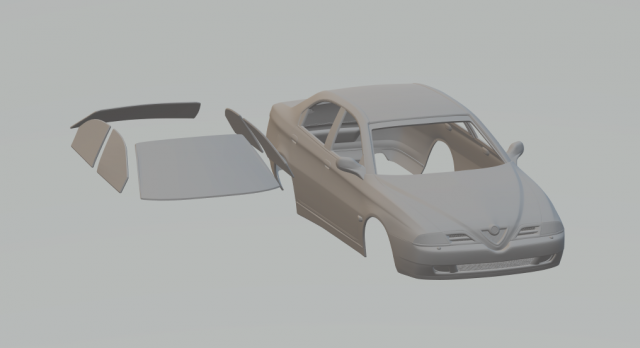 alfa romeo 166 mk1 3D Принт Модель .c4d .max .obj .3ds .fbx .stl .blend 