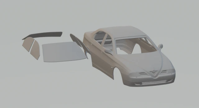 alfa romeo 166 mk1 3D Print Model .c4d .max .obj .3ds .fbx .stl .blend 