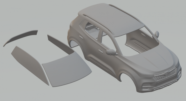 chery tiggo 4 3D 打印模型 .c4d .max .obj .3ds .fbx .stl .blend