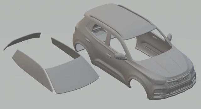 chery tiggo 4 3D Print Model .c4d .max .obj .3ds .fbx .stl .blend 