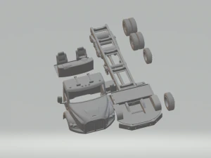 autocar dc-64 тягач 4 осі 2019 р.в 3D Принт Модель