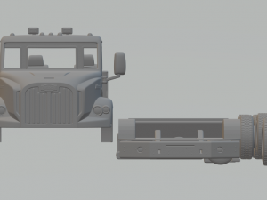 autocar dc-64 tractor truck 4axle 2019 3Dプリントモデル