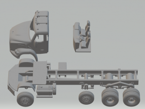 autocar dc-64 tractor truck 4axle 2019 3Dプリントモデル