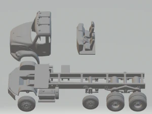 autocar dc-64 tractor truck 4axle 2019 3D Print Model