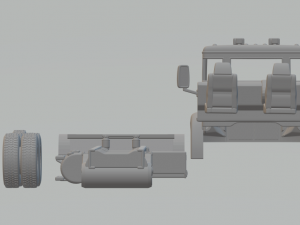 autocar dc-64 tractor truck 4axle 2019 3Dプリントモデル