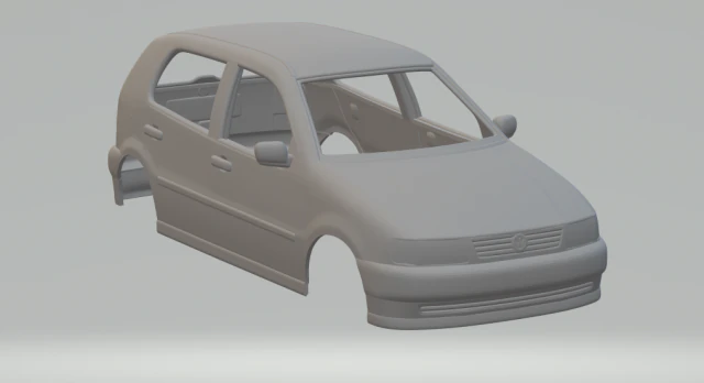 volkswagen polo hatch mk3 3D Print Model .c4d .max .obj .3ds .fbx .stl .blend 