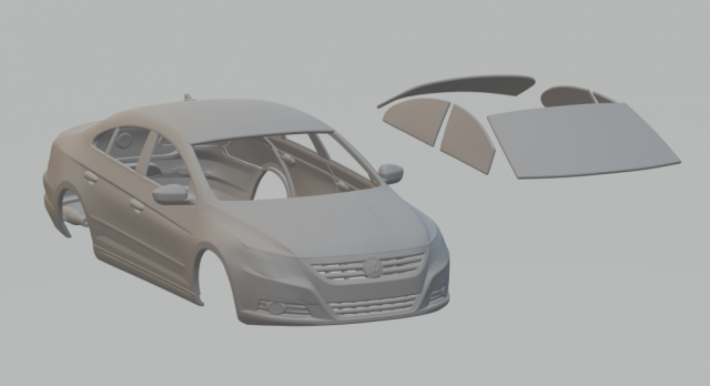 volkswagen passat cc 2009 3D printmodel .c4d .max .obj .3ds .fbx .stl .blend