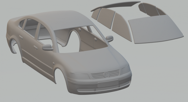 volkswagen passat 97 3D printmodel .c4d .max .obj .3ds .fbx .stl .blend 