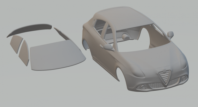 alfa romeo giulietta quadrifoglio verde 2014 Model Cetak 3D .c4d .max .obj .3ds .fbx .stl .blend 