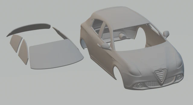 alfa romeo giulietta quadrifoglio verde 2014 3D Print Model .c4d .max .obj .3ds .fbx .stl .blend 