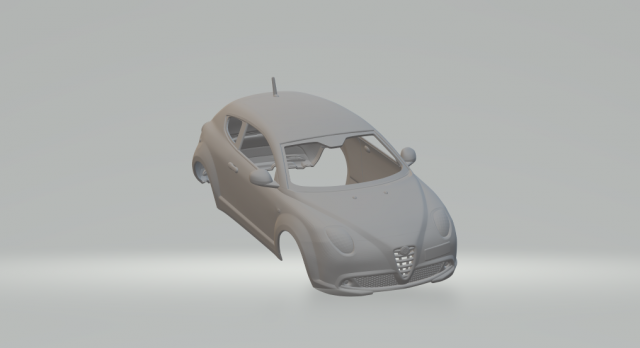 alfa romeo mito 3Dプリントモデル .c4d .max .obj .3ds .fbx .stl .blend 