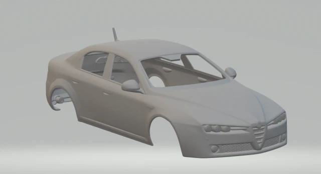 alfa romeo 159 3D Print Model .c4d .max .obj .3ds .fbx .stl .blend 