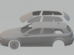 alfa romeo 159 sportwagon 3D Print Model