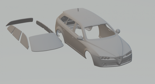 alfa romeo 159 sportwagon 3D Print Model .c4d .max .obj .3ds .fbx .stl .blend 