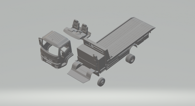 renault d 75 truck 3D प्रिंट मॉडल .c4d .max .obj .3ds .fbx .stl .blend 