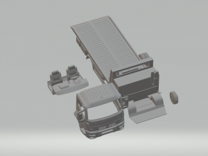 renault d 75 truck 3D प्रिंट मॉडल