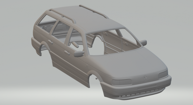 volkswagen passat variant 3D Print Model .c4d .max .obj .3ds .fbx .stl .blend 