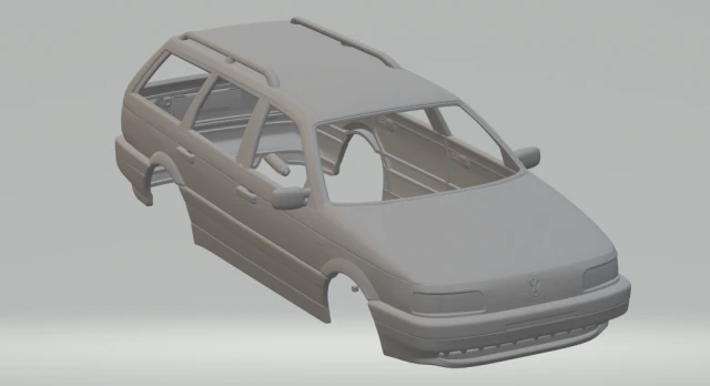 volkswagen passat variant 3D Print Model .c4d .max .obj .3ds .fbx .stl .blend 