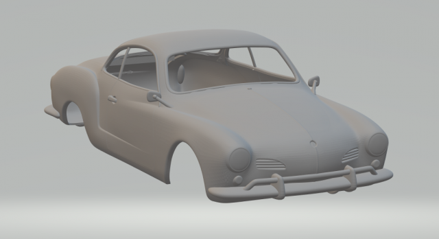 volkswagen karmann-ghia typ14 coupe 55 3D Принт Модель .c4d .max .obj .3ds .fbx .stl .blend 