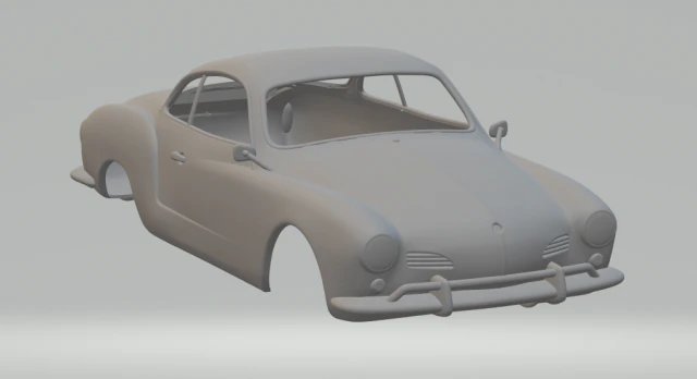 volkswagen karmann-ghia typ14 coupe 55 3D Print Model .c4d .max .obj .3ds .fbx .stl .blend 