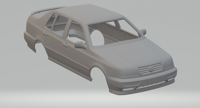 volkswagen jetta mk3 92 3D 打印模型 .c4d .max .obj .3ds .fbx .stl .blend 