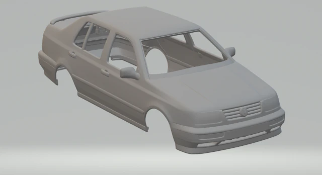 volkswagen jetta mk3 92 3D Print Model .c4d .max .obj .3ds .fbx .stl .blend 