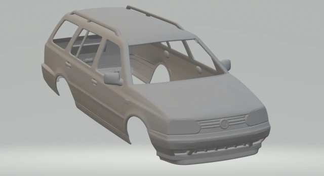 volkswagen golf variant mk3 3D Print Model .c4d .max .obj .3ds .fbx .stl .blend