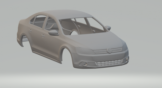 volkswagen jetta 2011 3D-printmodel .c4d .max .obj .3ds .fbx .stl .blend 