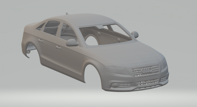 audi a4 sedan Model Cetak 3D .c4d .max .obj .3ds .fbx .stl .blend 