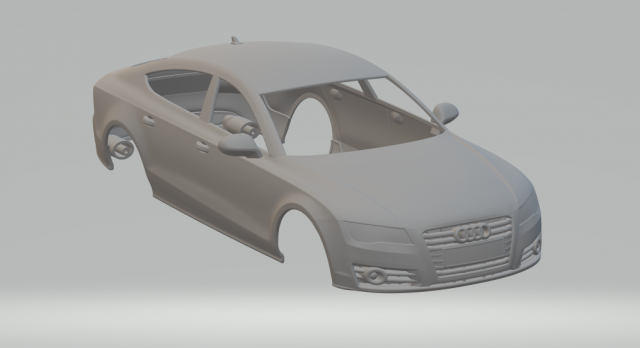 audi a7 sportback 2011 3D-printmodel .c4d .max .obj .3ds .fbx .stl .blend 