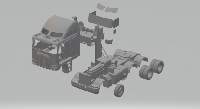 Kenworth k200 tractor truck 2010 3D Print Model .c4d .max .obj .3ds .fbx .stl .blend