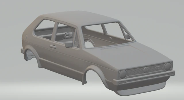 volkswagen golf mk1 gti 75 3D Print Model .c4d .max .obj .3ds .fbx .stl .blend 