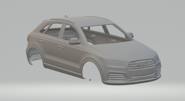 audi q3 2015 3D 프린트 모델 .c4d .max .obj .3ds .fbx .stl .blend 