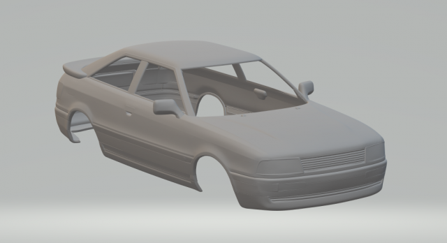 audi coupe mk2 8b 1988 3D 打印模型 .c4d .max .obj .3ds .fbx .stl .blend