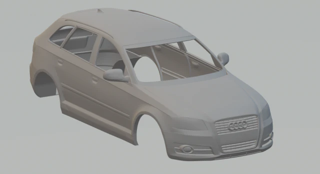 audi a3 sportback 3D Print Model .c4d .max .obj .3ds .fbx .stl .blend 