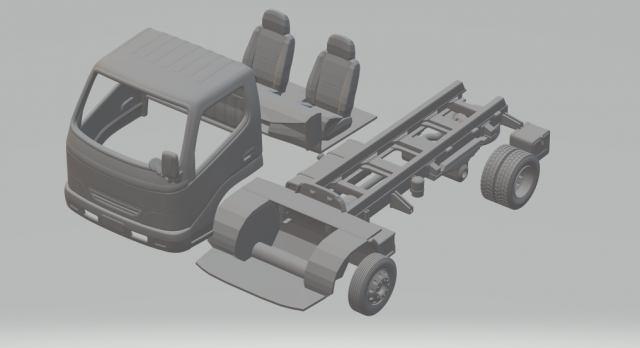 toyota hiace truck 3D Print Model .c4d .max .obj .3ds .fbx .stl .blend 