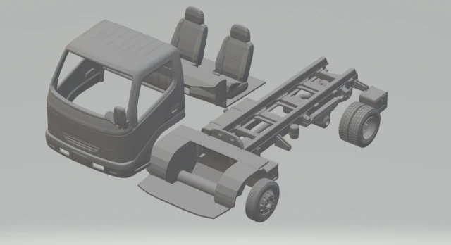 toyota hiace truck 3D Print Model .c4d .max .obj .3ds .fbx .stl .blend 