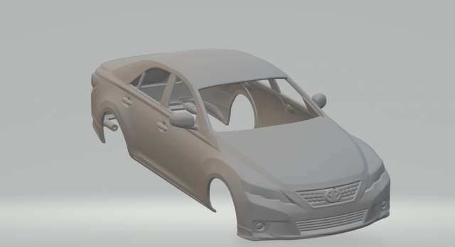toyota mark x 2013 3Dプリントモデル .c4d .max .obj .3ds .fbx .stl .blend 