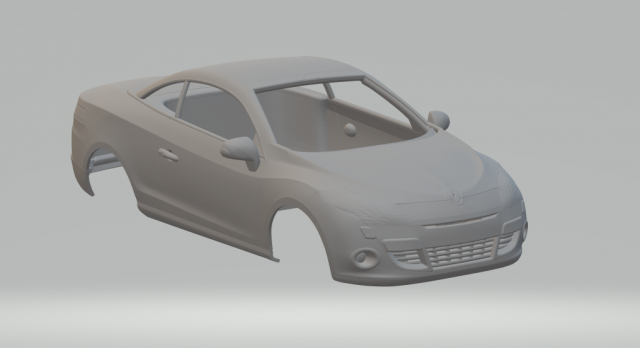 renault megane coupe 3D 프린트 모델 .c4d .max .obj .3ds .fbx .stl .blend 