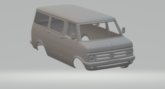 bedford cf mk1 minibus 3D प्रिंट मॉडल .c4d .max .obj .3ds .fbx .stl .blend