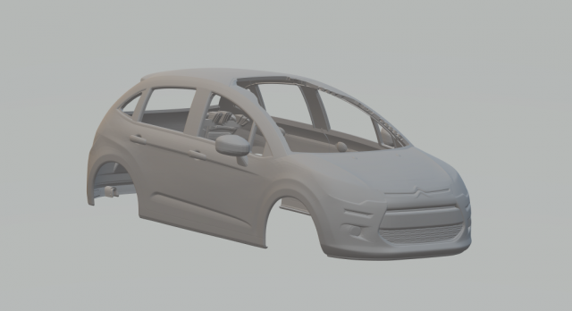 citroen c3 hacth 3D Print Model .c4d .max .obj .3ds .fbx .stl .blend 