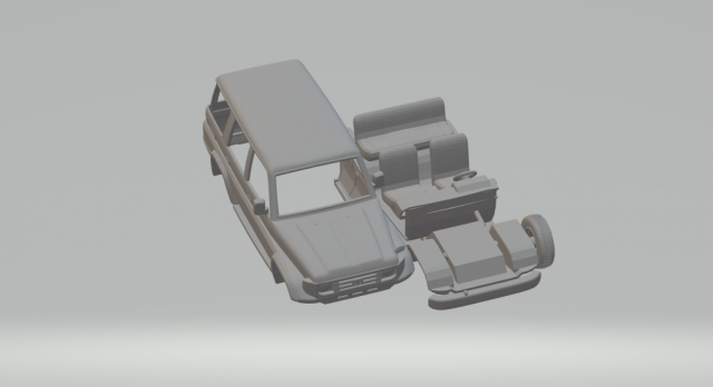 Toyota land cruiser j70 5door 1990 Modelo de impresión 3D .c4d .max .obj .3ds .fbx .stl .blend