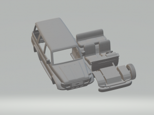 toyota land cruiser j70 5door 1990 3D Print Model
