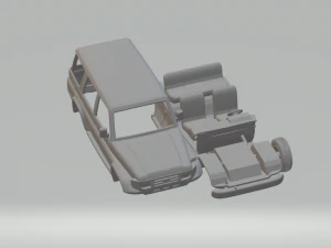 Тойота ленд крузер j70 5 дверей 1990 р 3D Принт Модель