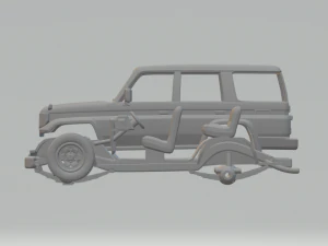 Toyota land cruiser j70 5door 1990 3D Print Model