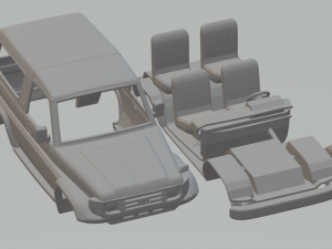 toyota land cruiser j70 3door 1990 Modelo de impresión 3D
