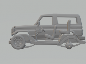 toyota land cruiser j70 3door 1990 3D-Druckmodell